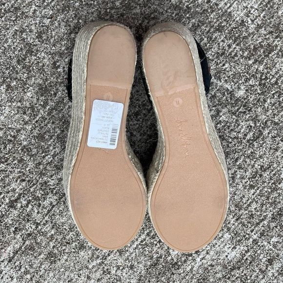 Sam Edelman Women's Dimitree Espadrille Wedge Sandal Suede Upper Black Size 11 - Picture 8 of 9